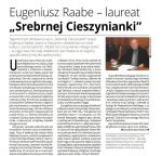 Eugeniusz Raabe – laureat \"Srebrnej Cieszynianki\"